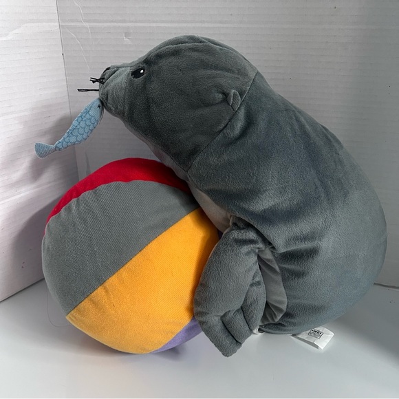 IKEA Klappar Cirkus Grey Seal, Ball & Fish Circus Soft Plush 15” long - Picture 4 of 7